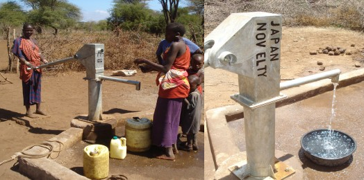 ケニアのジュキニ地域（キリマンジャロの麓）に2基の井戸を贈呈