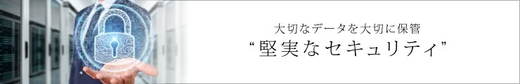 大切なデータを大切に保管　堅実なセキュリティ